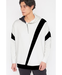 TORNADO MART | TORNADO MART∴バイカラーアシメZIPフーディ(Tシャツ/カットソー)