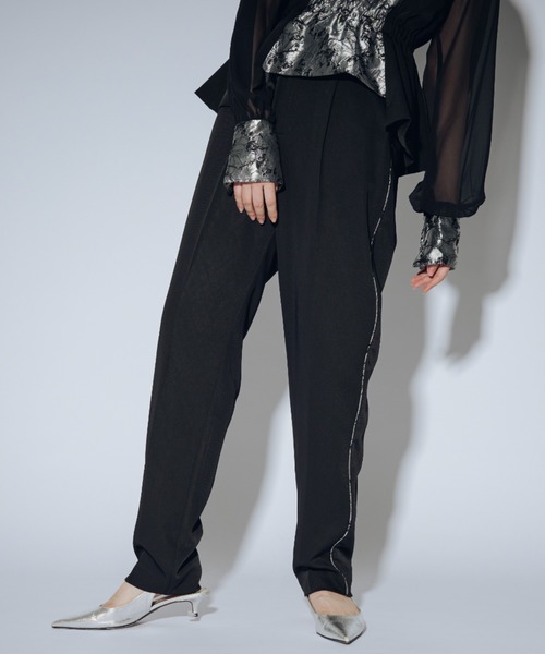 Ezick(エジック)の「Jacquard line ロングスラックス(スラックス・レディース・ブラック/チャコールグレー・FREE)」の22枚目の写真