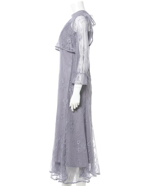 INGNI（イング）の「2Wayボレロ＋レースキャミワンピースSET（ドレス・レディース・ブラック/グレー/ブルー/ミント・M）」の10枚目の写真