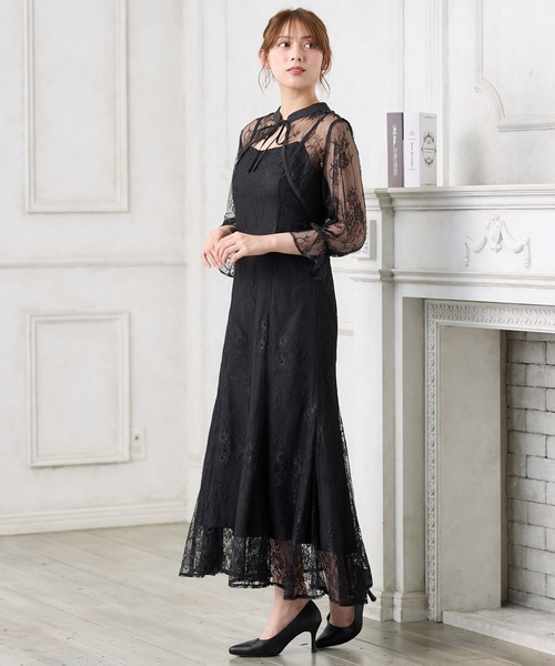 INGNI（イング）の「2Wayボレロ＋レースキャミワンピースSET（ドレス・レディース・ブラック/グレー/ブルー/ミント・M）」の14枚目の写真