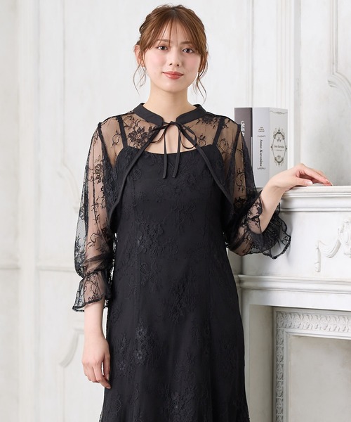 INGNI（イング）の「2Wayボレロ＋レースキャミワンピースSET（ドレス・レディース・ブラック/グレー/ブルー/ミント・M）」の15枚目の写真