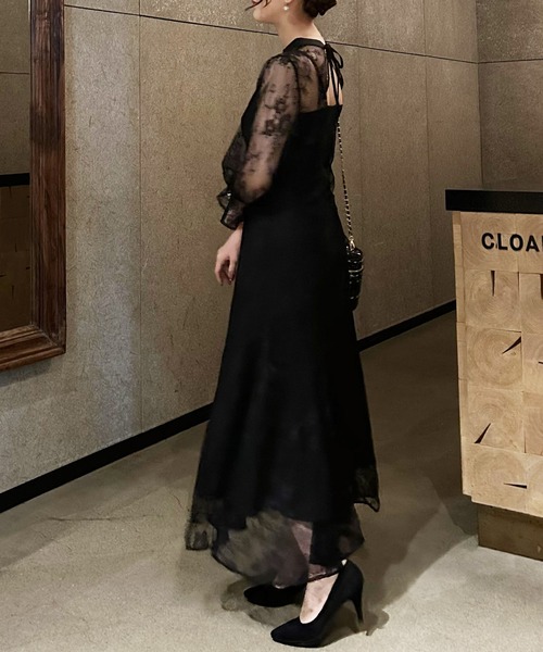 INGNI（イング）の「2Wayボレロ＋レースキャミワンピースSET（ドレス・レディース・ブラック/グレー/ブルー/ミント・M）」の18枚目の写真