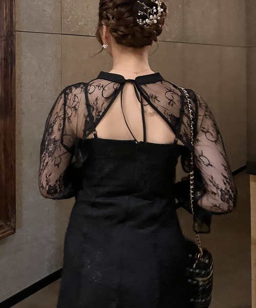 INGNI（イング）の「2Wayボレロ＋レースキャミワンピースSET（ドレス・レディース・ブラック/グレー/ブルー/ミント・M）」の21枚目の写真