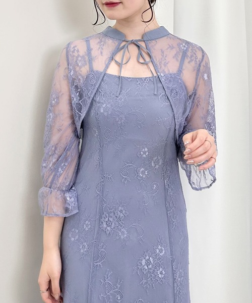 INGNI（イング）の「2Wayボレロ＋レースキャミワンピースSET（ドレス・レディース・ブラック/グレー/ブルー/ミント・M）」の5枚目の写真