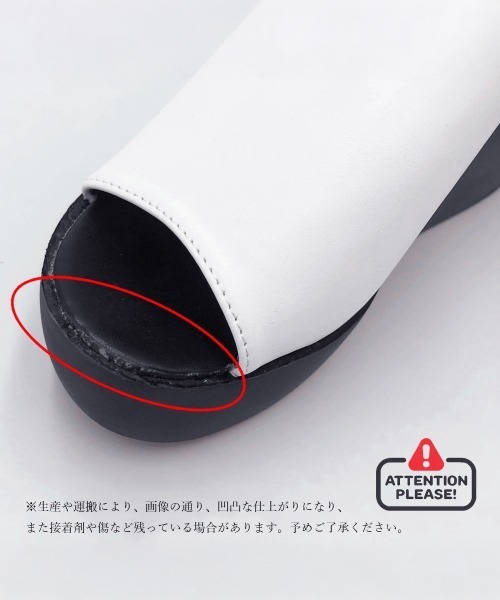 Miniministore（ミニミニストア）の「厚底サンダル レディース ウェッジソール（サンダル・レディース・ブラック/ホワイト・24.5cm/24.0cm/23.5cm/22.5cm/23.0cm）」の3枚目の写真