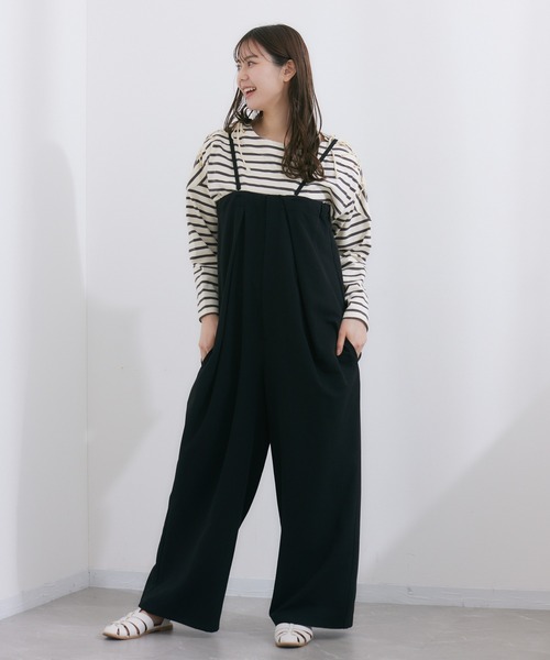 KATHARINE ROSS(キャサリンロス)の「【KATHARINE ROSS】ベアコンビネゾン(つなぎ/オールインワン・レディース・グレイッシュベージュ/ブラック・MEDIUM)」の6枚目の写真