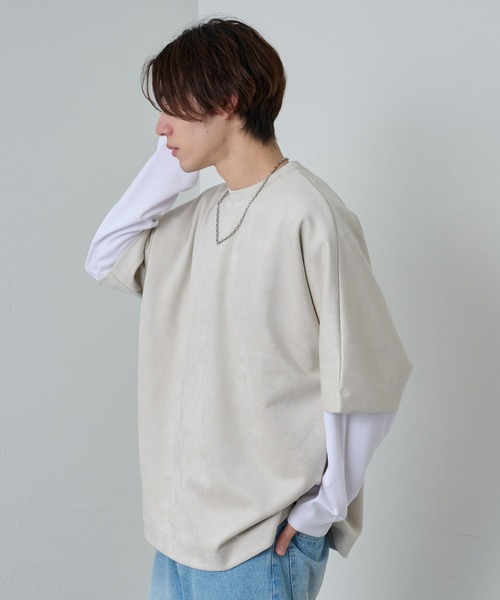 COLONY 2139（コロニートゥーワンスリーナイン）の「シンセティックドルマンスリーブビッグT（Tシャツ/カットソー・メンズ・チャコールグレー/アイボリー/ライトグレー・MEDIUM/LARGE）」の10枚目の写真