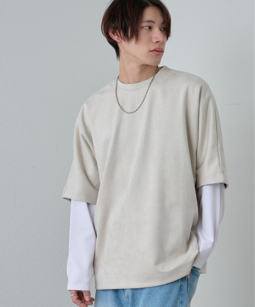 COLONY 2139（コロニートゥーワンスリーナイン）の「シンセティックドルマンスリーブビッグT（Tシャツ/カットソー・メンズ・チャコールグレー/アイボリー/ライトグレー・MEDIUM/LARGE）」の13枚目の写真