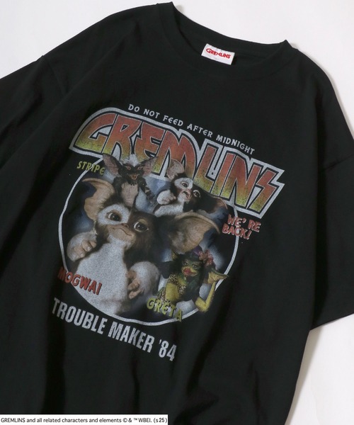 Salong hameu（サロン ハミュー）の「Gremlins（グレムリン）GIZMOギズモ キャラクター ヴィンテージプリント・ムービーポスタープリント・刺繍 半袖Tシャツ メンズ レディース ユニセックス（Tシャツ/カットソー・メンズ・ブラック/グレー系その他/ホワイト/ホワイト系その他/グレー系その他2/ホワイト×ブラック/チャコールグレー/アッシュグレー/ブラック系その他/グレー系その他3/グリーン系その他/マスタード/グリーン/ブラック系その他4/ブラウン/ホワイト系その他3/ホワイト系その他5/ホワイト×レッド/ブラウン系その他/ブラック系その他2/ブラック系その他3/ホワイト系その他4/ホワイト系その他2・M/L/LL）」の11枚目の写真