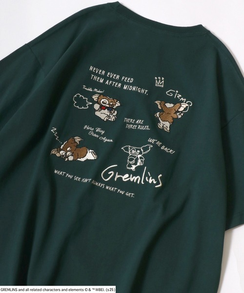 Salong hameu（サロン ハミュー）の「Gremlins（グレムリン）GIZMOギズモ キャラクター ヴィンテージプリント・ムービーポスタープリント・刺繍 半袖Tシャツ メンズ レディース ユニセックス（Tシャツ/カットソー・メンズ・ブラック/グレー系その他/ホワイト/ホワイト系その他/グレー系その他2/ホワイト×ブラック/チャコールグレー/アッシュグレー/ブラック系その他/グレー系その他3/グリーン系その他/マスタード/グリーン/ブラック系その他4/ブラウン/ホワイト系その他3/ホワイト系その他5/ホワイト×レッド/ブラウン系その他/ブラック系その他2/ブラック系その他3/ホワイト系その他4/ホワイト系その他2・M/L/LL）」の22枚目の写真