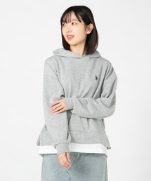 【U.S.POLO ASSN./ユーエスポロアッスン】　フェイクレイヤードパーカー