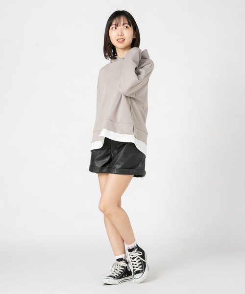 U.S. POLO ASSN.(ユーエスポロアッスン)の「【U.S.POLO ASSN./ユーエスポロアッスン】 フェイクレイヤードパーカー(パーカー・レディース・杢グレー/ベージュ/ネイビー・MEDIUM/LARGE)」の13枚目の写真
