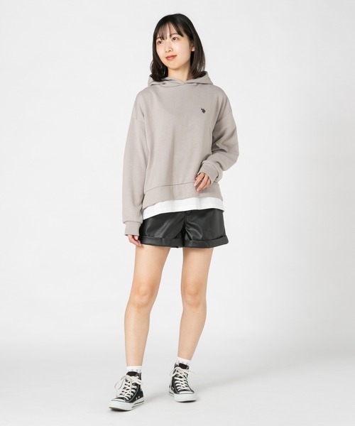 U.S. POLO ASSN.(ユーエスポロアッスン)の「【U.S.POLO ASSN./ユーエスポロアッスン】 フェイクレイヤードパーカー(パーカー・レディース・杢グレー/ベージュ/ネイビー・MEDIUM/LARGE)」の14枚目の写真