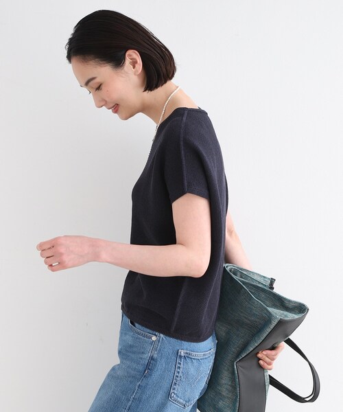 INDIVI(インディヴィ)の「◆【洗える】ペーパーヤーンVネックニット(ニット/セーター・レディース・ネイビー/ナチュラル/パープル系/ネイビー系3/ブラウン系その他/ライトグレー・05/13/15 /38)」の12枚目の写真