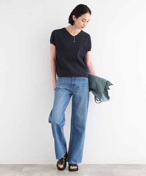 INDIVI(インディヴィ)の「◆【洗える】ペーパーヤーンVネックニット(ニット/セーター・レディース・ネイビー/ナチュラル/パープル系/ネイビー系3/ブラウン系その他/ライトグレー・05/13/15 /38)」の13枚目の写真