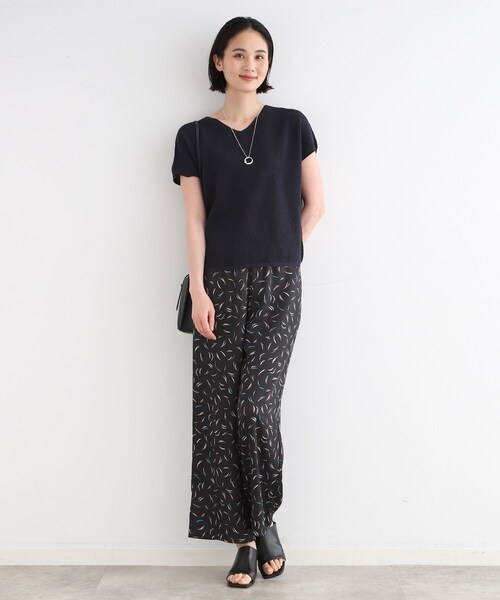 INDIVI(インディヴィ)の「◆【洗える】ペーパーヤーンVネックニット(ニット/セーター・レディース・ネイビー/ナチュラル/パープル系/ネイビー系3/ブラウン系その他/ライトグレー・05/13/15 /38)」の14枚目の写真