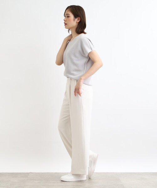 INDIVI(インディヴィ)の「◆【洗える】ペーパーヤーンVネックニット(ニット/セーター・レディース・ネイビー/ナチュラル/パープル系/ネイビー系3/ブラウン系その他/ライトグレー・05/13/15 /38)」の17枚目の写真