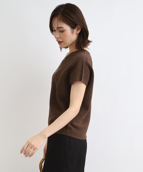 INDIVI(インディヴィ)の「◆【洗える】ペーパーヤーンVネックニット(ニット/セーター・レディース・ネイビー/ナチュラル/パープル系/ネイビー系3/ブラウン系その他/ライトグレー・05/13/15 /38)」の20枚目の写真