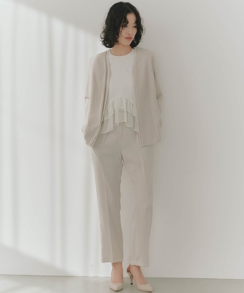 kaene（カエン）の「ウエストコードピンタックパンツ（スラックス・レディース・ブラック/ベージュ・36/40/38）」の6枚目の写真