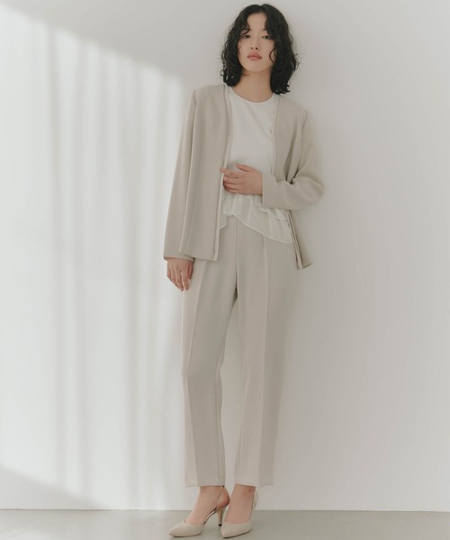 kaene（カエン）の「ウエストコードピンタックパンツ（スラックス・レディース・ブラック/ベージュ・36/40/38）」の7枚目の写真