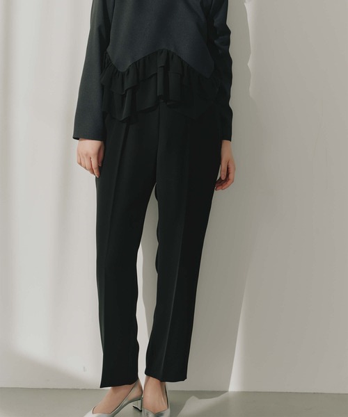 kaene（カエン）の「ウエストコードピンタックパンツ（スラックス・レディース・ブラック/ベージュ・36/40/38）」の5枚目の写真