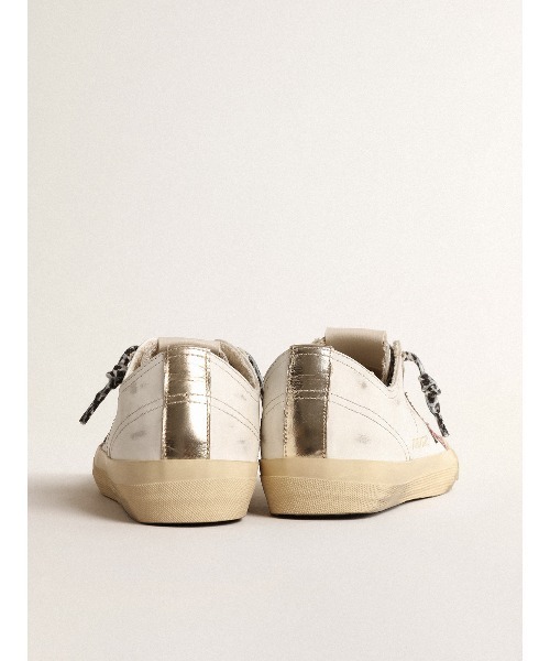 GOLDEN GOOSE(ゴールデングース)の「V-Star ピンクグリッタースター&ラミネートレザーヒールタブ(スニーカー・レディース・ホワイト×ピンク・39/38/37/36)」の5枚目の写真