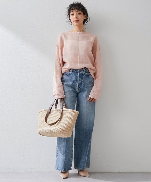 Whim Gazette（ウィムガゼット）の「ラミープルオーバー（シャツ/ブラウス・レディース・ベビーピンク/ライトベージュ/オフホワイト・FREE）」の5枚目の写真