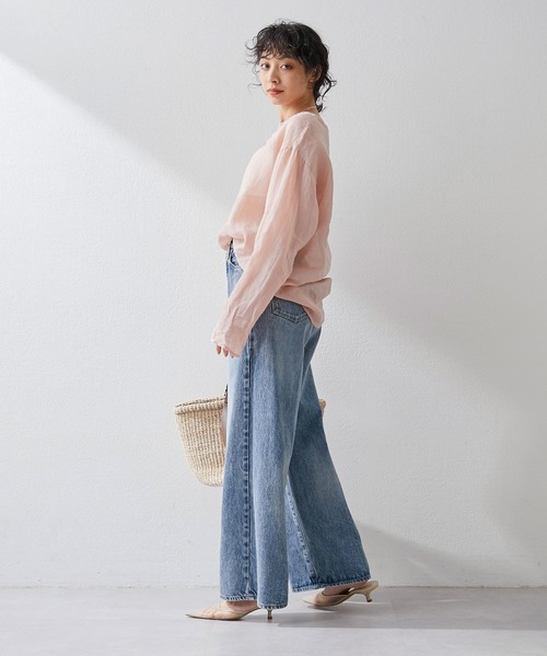 Whim Gazette（ウィムガゼット）の「ラミープルオーバー（シャツ/ブラウス・レディース・ベビーピンク/ライトベージュ/オフホワイト・FREE）」の6枚目の写真