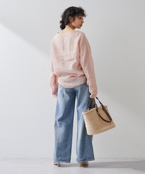 Whim Gazette（ウィムガゼット）の「ラミープルオーバー（シャツ/ブラウス・レディース・ベビーピンク/ライトベージュ/オフホワイト・FREE）」の9枚目の写真