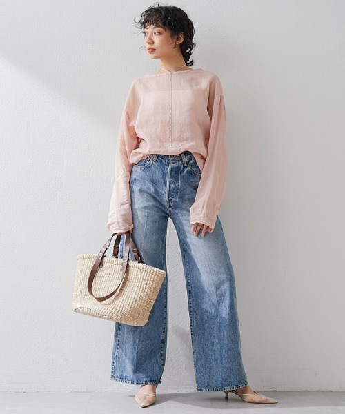 Whim Gazette（ウィムガゼット）の「ラミープルオーバー（シャツ/ブラウス・レディース・ベビーピンク/ライトベージュ/オフホワイト・FREE）」の12枚目の写真