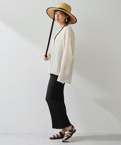 Whim Gazette（ウィムガゼット）の「ラミープルオーバー（シャツ/ブラウス・レディース・ベビーピンク/ライトベージュ/オフホワイト・FREE）」の17枚目の写真