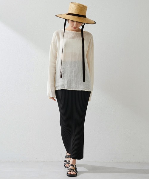 Whim Gazette（ウィムガゼット）の「ラミープルオーバー（シャツ/ブラウス・レディース・ベビーピンク/ライトベージュ/オフホワイト・FREE）」の22枚目の写真