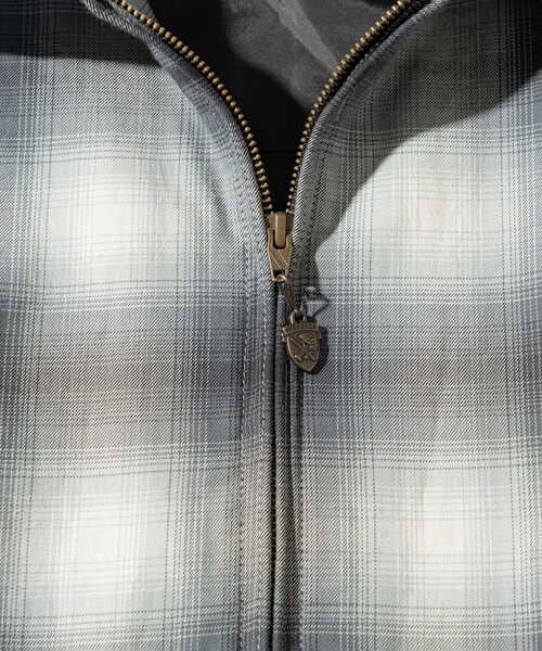 McGREGOR（マックレガー）の「McGREGOR COLLECTION/マックレガー コレクション オンブレチェック ドリズラージャケット（ブルゾン・メンズ・ブラック/ブルー・MEDIUM/LARGE）」の5枚目の写真