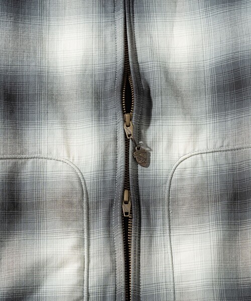 McGREGOR（マックレガー）の「McGREGOR COLLECTION/マックレガー コレクション オンブレチェック ドリズラージャケット（ブルゾン・メンズ・ブラック/ブルー・MEDIUM/LARGE）」の9枚目の写真