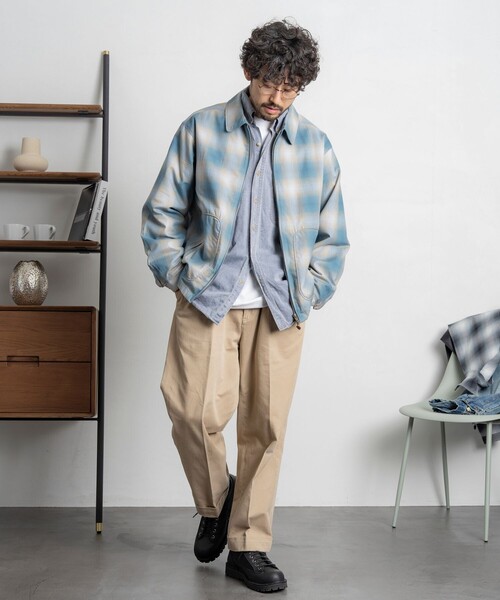 McGREGOR（マックレガー）の「McGREGOR COLLECTION/マックレガー コレクション オンブレチェック ドリズラージャケット（ブルゾン・メンズ・ブラック/ブルー・MEDIUM/LARGE）」の21枚目の写真