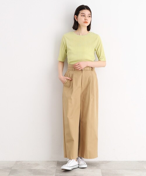 THE SHOP TK (ザ ショップ ティーケー )の「◆【腕周りカバー】ぽこぽこTシャツ/洗濯機OK(Tシャツ/カットソー・レディース・オフホワイト/ブラック/スモーキーグリーン系・12/13)」の17枚目の写真