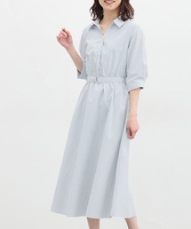 Honeys | ６分袖シャツワンピース(シャツワンピース)