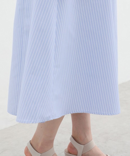 Honeys(ハニーズ)の「6分袖シャツワンピース(シャツワンピース・レディース・ネイビー/ブルー系その他/ブラック系その他/ホワイト×ブルー・S/M/L/LL/3L)」の5枚目の写真