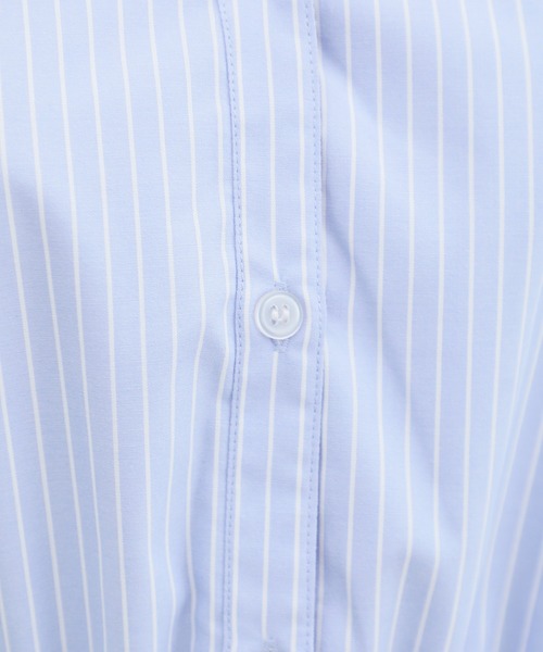 Honeys(ハニーズ)の「6分袖シャツワンピース(シャツワンピース・レディース・ネイビー/ブルー系その他/ブラック系その他/ホワイト×ブルー・S/M/L/LL/3L)」の6枚目の写真