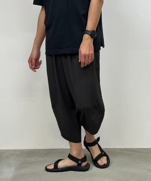 少し豊富な贈り物 セール】接触冷感 レーヨンバルーンクロップトパンツ サルエル パンツ
