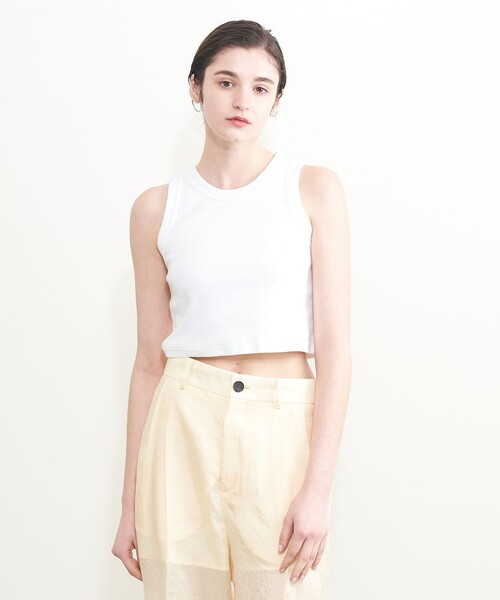 AEWEN MATOPH（イウエン マトフ）の「＜AEWEN MATOPH＞アメリカンスリーブ ショートカットソー（Tシャツ/カットソー・レディース・ブラック/ホワイト/モカ・FREE）」の2枚目の写真