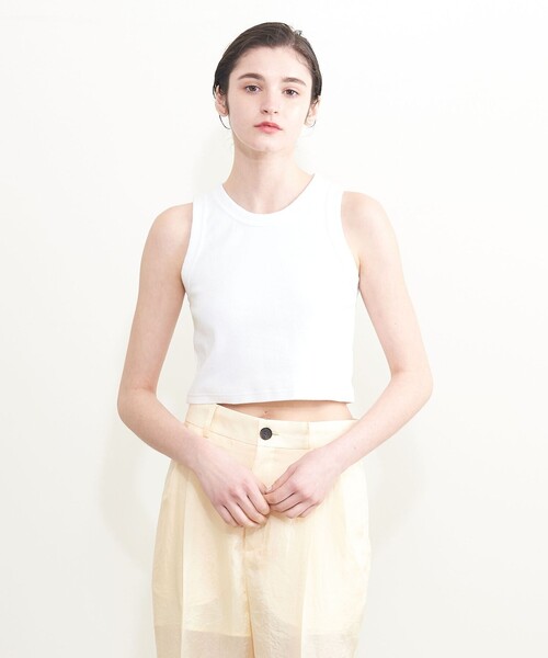 AEWEN MATOPH（イウエン マトフ）の「＜AEWEN MATOPH＞アメリカンスリーブ ショートカットソー（Tシャツ/カットソー・レディース・ブラック/ホワイト/モカ・FREE）」の13枚目の写真