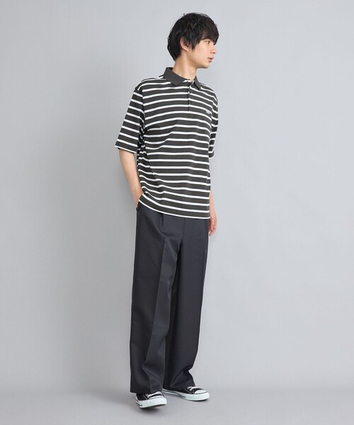 PENNEYS(ぺニーズ)の「Penneys(ぺニーズ)別注ヘビーウェイトボーダーポロシャツ(Tシャツ/カットソー・メンズ・ブラック/ダークグレー/ロイヤルブルー・M/L)」の4枚目の写真