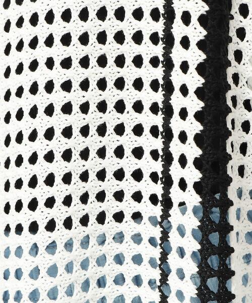 Cutie Blonde（キューティーブロンド）の「◆衿付き配色メッシュニットカーディガン（カーディガン/ボレロ・レディース・ホワイト系その他3/ベージュ系2/ブラック系2・00）」の7枚目の写真