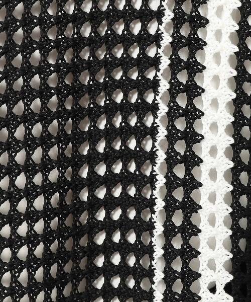 Cutie Blonde（キューティーブロンド）の「◆衿付き配色メッシュニットカーディガン（カーディガン/ボレロ・レディース・ホワイト系その他3/ベージュ系2/ブラック系2・00）」の11枚目の写真