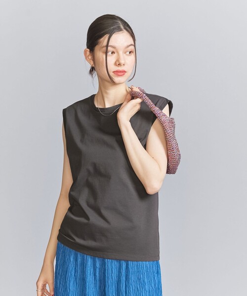 yori◆ノースリーブカットソー/FREE/コットン/WHT BEAUTY&YOUTH UNITED ARROWS（ビューティーアンドユース