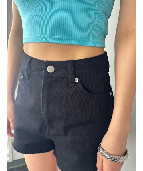 EGOIST（エゴイスト）の「ヘムカットオフショートパンツ（デニムパンツ・レディース・ホワイト/ブラック/ブルー・S/M）」の17枚目の写真