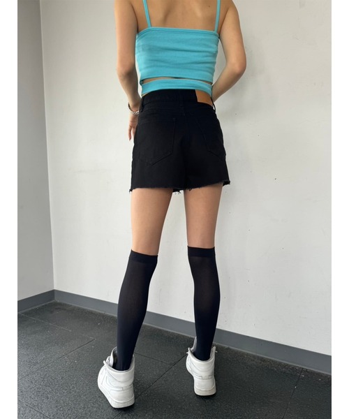 EGOIST（エゴイスト）の「ヘムカットオフショートパンツ（デニムパンツ・レディース・ホワイト/ブラック/ブルー・S/M）」の21枚目の写真