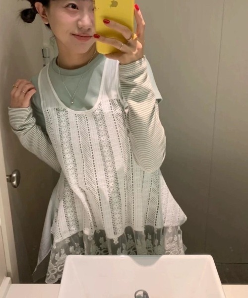 Achic（アシック）の「レース使い刺繍ベスト（ベスト・レディース・ホワイト/ホワイト系その他・M）」の19枚目の写真