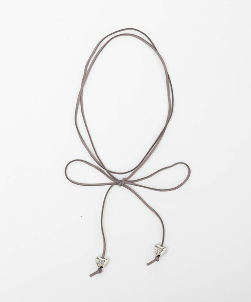 WEGO（ウィゴー）の「WEGO/ハートリボンチョーカー（ネックレス・レディース・ブラック/グレー/ベージュ/ピンク/ホワイト・FREE）」の10枚目の写真